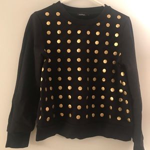 Kate Spade gold polka dot sweatshirt
